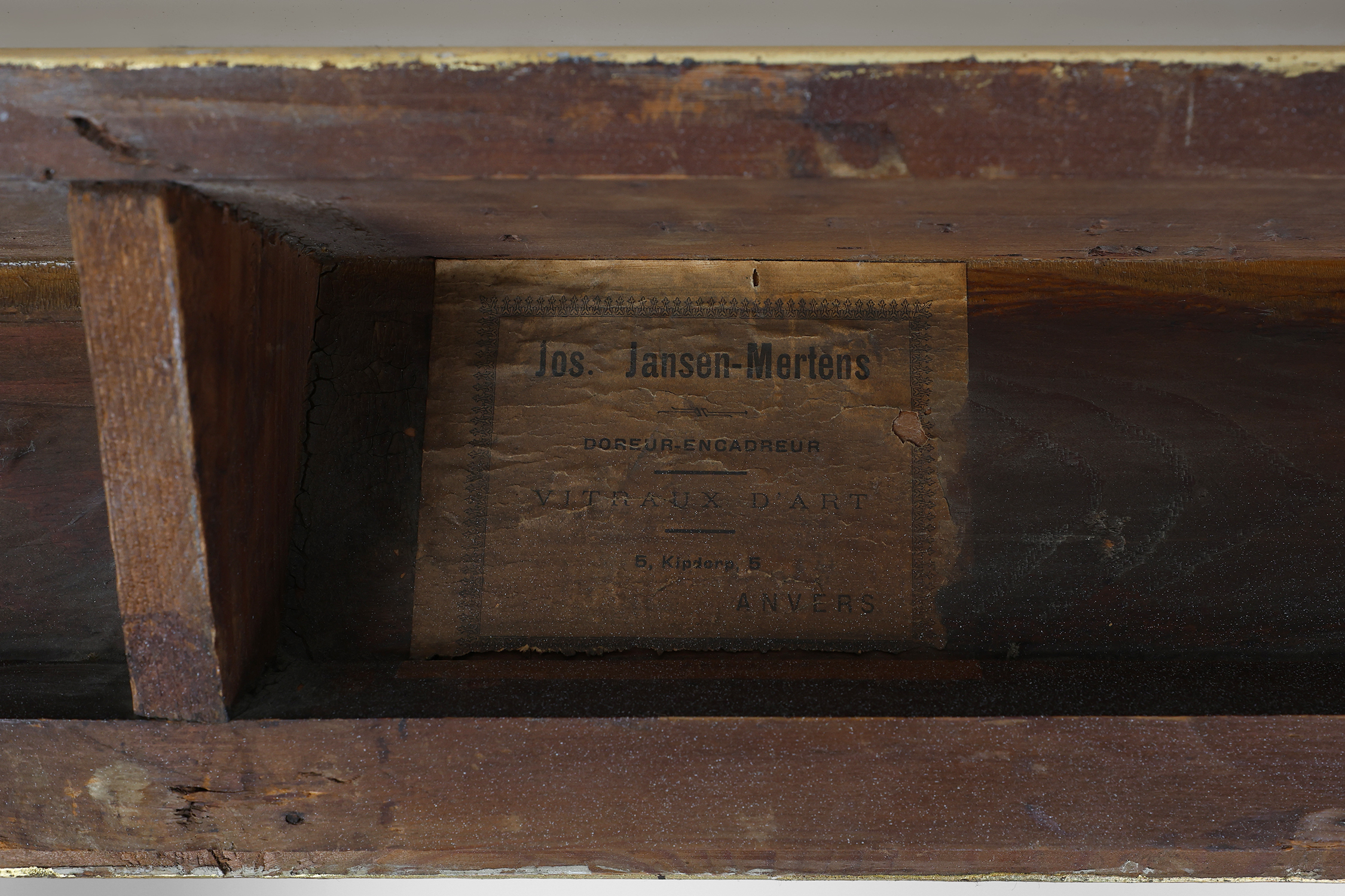 Gilded Louis XV Frame labeled and manufactured Antwerp, Belgium ca. 1850thumbnail